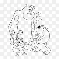 彩色书着色页詹姆斯p。沙利文怪物公司-污秽怪物公司-空若网 彩色书着色页詹姆斯p。沙利文怪物公司-污秽怪物公司-空若网