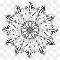 对称线条图案体饰.曼陀罗白-空若网 对称线条图案体饰.曼陀罗白-空若网