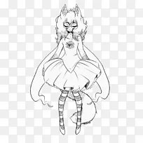 素描手指线艺术卡通-小巫婆学术室的时间-空若网 素描手指线艺术卡通-小巫婆学术室的时间-空若网