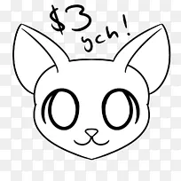 胡须猫剪贴画鼻子插图-猫-空若网 胡须猫剪贴画鼻子插图-猫-空若网