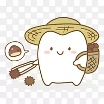 插画艺术食物牙齿图像-栗子-空若网 插画艺术食物牙齿图像-栗子-空若网