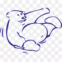 剪贴画插图鼻子线艺术卡通-蓝熊-空若网 剪贴画插图鼻子线艺术卡通-蓝熊-空若网