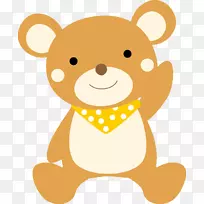 可爱的熊举起左手。-空若网 可爱的熊举起左手。-空若网