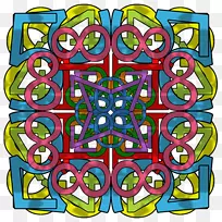 对称视觉艺术万花筒图案图形.线-空若网 对称视觉艺术万花筒图案图形.线-空若网