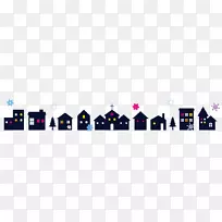 圣诞线与圣诞夜的雪冷杉-空若网 圣诞线与圣诞夜的雪冷杉-空若网