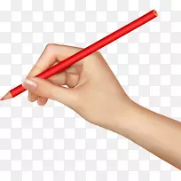铅笔手剪贴画-手握铅笔-空若网 铅笔手剪贴画-手握铅笔-空若网