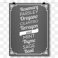 灵感海报药草列表字体矩形品牌-8x10厨房设计理念-空若网 灵感海报药草列表字体矩形品牌-8x10厨房设计理念-空若网