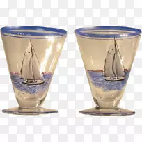 酒杯高球玻璃钴蓝玻璃-空若网 酒杯高球玻璃钴蓝玻璃-空若网