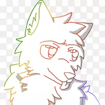 剪贴画鼻子线艺术卡通产品-彩虹霓虹灯狼-空若网 剪贴画鼻子线艺术卡通产品-彩虹霓虹灯狼-空若网