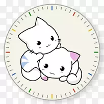 猫可爱的着色书着色页-猫-空若网 猫可爱的着色书着色页-猫-空若网