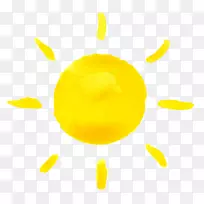 水彩画剪贴画-太阳-空若网 水彩画剪贴画-太阳-空若网