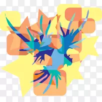 剪贴画插图平面设计卡通花海鼻涕虫-空若网 剪贴画插图平面设计卡通花海鼻涕虫-空若网