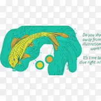 海洋产品设计插图动物字体-创意海报设计-空若网 海洋产品设计插图动物字体-创意海报设计-空若网