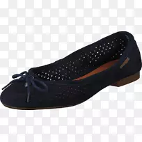 滑鞋绒面芭蕾舞平底交叉训练海军女式平底鞋-空若网 滑鞋绒面芭蕾舞平底交叉训练海军女式平底鞋-空若网