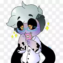 艺术爱好者艺术插画-吃甜甜圈-空若网 艺术爱好者艺术插画-吃甜甜圈-空若网