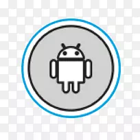 圆形和彩色android智能手机移动应用程序计算机-2d条形码符号-空若网 圆形和彩色android智能手机移动应用程序计算机-2d条形码符号-空若网