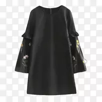 衣袖衬衫,长袍衬衫,黑色花式连衣裙-空若网 衣袖衬衫,长袍衬衫,黑色花式连衣裙-空若网