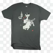 大印花t恤c袖衣炭衬衫-空若网 大印花t恤c袖衣炭衬衫-空若网