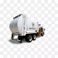 汽车卡车机械废物装载机-垃圾车侧视图-空若网 汽车卡车机械废物装载机-垃圾车侧视图-空若网