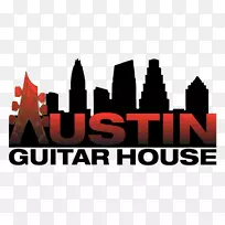 奥斯汀吉它屋标志品牌城市字体疯狂猫王子吉他-空若网 奥斯汀吉它屋标志品牌城市字体疯狂猫王子吉他-空若网