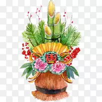花卉设计切花花束花盆-注意假日午餐-空若网 花卉设计切花花束花盆-注意假日午餐-空若网