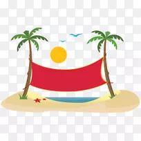 剪贴画图形图像插图吊床-澳大利亚海滩-空若网 剪贴画图形图像插图吊床-澳大利亚海滩-空若网