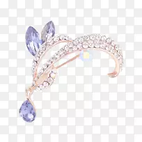 胸针耳环仿宝石和莱茵石珠宝别针形牛仔裤-空若网 胸针耳环仿宝石和莱茵石珠宝别针形牛仔裤-空若网