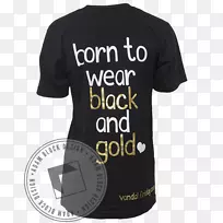 t恤袖子标志字体黑色和金色啦啦队制服-空若网 t恤袖子标志字体黑色和金色啦啦队制服-空若网