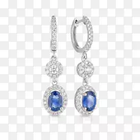 蓝宝石耳环体饰银蓝宝石耳环-空若网 蓝宝石耳环体饰银蓝宝石耳环-空若网