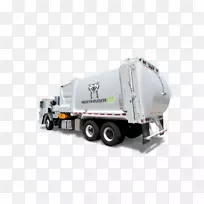 汽车卡车机械废物装载机-垃圾车侧视图-空若网 汽车卡车机械废物装载机-垃圾车侧视图-空若网