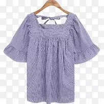 衬衫袖肩裙紫色-国际畅销书丝带-空若网 衬衫袖肩裙紫色-国际畅销书丝带-空若网