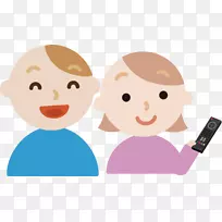 耳夹艺术插画人类行为脸颊夫妇看电视-空若网 耳夹艺术插画人类行为脸颊夫妇看电视-空若网