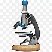 科学科学家画光显微镜-空若网 科学科学家画光显微镜-空若网