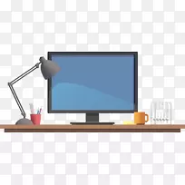 电脑显示器辅助多媒体产品设计桌上的电脑显示器-空若网 电脑显示器辅助多媒体产品设计桌上的电脑显示器-空若网