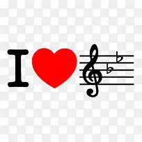 音乐音符剪贴画-我爱你-空若网 音乐音符剪贴画-我爱你-空若网