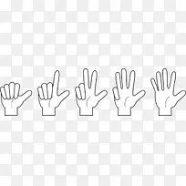 手指计数夹艺术手绘电脑图标.手-空若网 手指计数夹艺术手绘电脑图标.手-空若网
