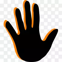 手剪贴画.橙色手印剪贴画-空若网 手剪贴画.橙色手印剪贴画-空若网