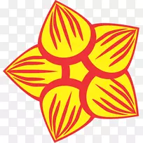 剪贴画对称黄色图案线-空若网 剪贴画对称黄色图案线-空若网