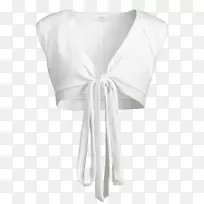 袖肩衬衫-白色贴合的超紧身上衣-空若网 袖肩衬衫-白色贴合的超紧身上衣-空若网