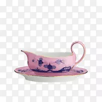 肉汁船Doccia陶瓷餐具咖啡杯-杜鹃花-空若网 肉汁船Doccia陶瓷餐具咖啡杯-杜鹃花-空若网