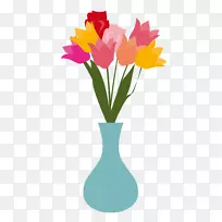 郁金香花瓶,玻璃夹艺术花-郁金香-空若网 郁金香花瓶,玻璃夹艺术花-郁金香-空若网