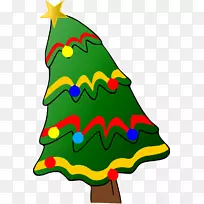 圣诞老人圣诞树圣诞节节日剪贴画-圣诞老人-空若网 圣诞老人圣诞树圣诞节节日剪贴画-圣诞老人-空若网