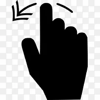剪贴画手指线剪影黑色m-滑动左-空若网 剪贴画手指线剪影黑色m-滑动左-空若网