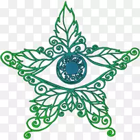 叶型对称插图字体-叶-空若网 叶型对称插图字体-叶-空若网