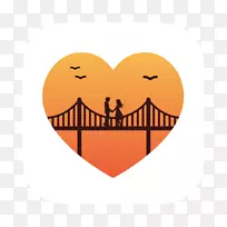 心脏夹艺术橙色S.A.M-095-空若网 心脏夹艺术橙色S.A.M-095-空若网