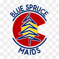 剪贴画品牌标识线蓝色云杉女佣-空若网 剪贴画品牌标识线蓝色云杉女佣-空若网