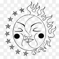 彩色画册素描月亮图像-月亮-空若网 彩色画册素描月亮图像-月亮-空若网