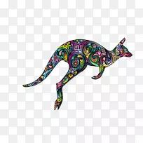 考拉袋鼠纹身图形剪贴画风筝-空若网 考拉袋鼠纹身图形剪贴画风筝-空若网