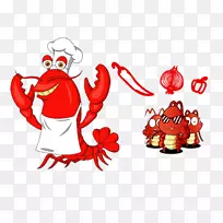 龙虾厨师图形摄影插图.龙虾-空若网 龙虾厨师图形摄影插图.龙虾-空若网