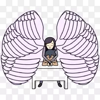 剪贴画插图昆虫卡通线艺术-守护天使-空若网 剪贴画插图昆虫卡通线艺术-守护天使-空若网